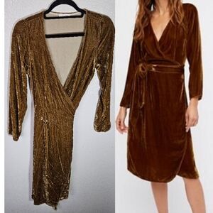 Free People x CP Shades One Dance Velvet Wrap Dress Size XS